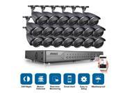 Sannce 24CH Security Camera System 24CH 720P Video DVR with 20 x 960P Night Vision Security Cameras No HDD