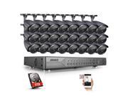 ANNKE 24CH Security Camera System 24CH 720P Video DVR with 24 x 960P Night Vision Security Cameras 3TB HDD