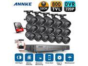 Sannce Security Camera System with 32CH 1080N DVR combine and 16*800TVL Surveillance cameras 3TB HDD