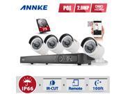 ANNKE 1080P POE Security Camera System Kit with 8CH NVR and 4 IP67 Onvif IP Camera 3TB HDD