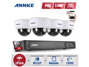 ANNKE 1080P POE Security Camera System Kit with 4CH 6.0MP NVR and 4 Weatherproof Onvif IP Dome Camera 2TB HDD