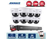 ANNKE 1080P POE Security Camera System Kit with 8CH NVR and 8 x 1080P Day Night IP Dome Camera 4TB HDDt