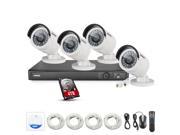 ANNKE POE Security Camera System Kit with 4CH NVR and 4 x 4.0MP Weatherproof Onvif IP Bullet Camera 4TB HDD