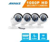 Annke 4 Packed 1080P HD TVI Security Cameras with Super Day Night Vision IP66 Weatherproof Metal Housing