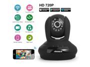 ANNKE SP1 Black HD 1280x720P Cloud Network IP Camera H.264 Wireless Wired Day Night Pan Tilt Security Monitor IR Cut Filter Plug Play Two Way Audio Night