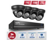 Sannce 8 Channel H.264 1080N HD TVI DVR Security System w 4 720P Weatherproof Indoor Outdoor CCTV Camera Systems Superior Night Vision Support AHD TVI CVI 9
