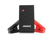 ANNKE 10000mAh Compact Car Jump Starter and Portable Charger Power Bank with 400A Peak Current Built In LED Flashlight Black