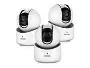ANNKE 720P 1.0MP Wireless Wi Fi Camera with 2 Way Audio and Remote Pan Tilt IP Camera 3 Pack