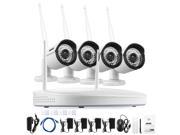 [960P ProHD] ANNKE 4CH 960P HD Wireless Surveillance Camera System 1.30Megapixel 960P Wifi IP66 Indoor Outdoor IP Cameras w 4CH 960P HD Security Network NVR