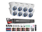 [1080P HD TVI System] Annke 8CH 1080P Security DVR Recorder 8x HD 1920TVL 2.0MP Surveillance Cameras Super Day Night Vision 1TB HDD