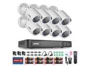 ANNKE HD TVI 8CH 1080P Security DVR 2TB Surveillance Hard Disk w 4 x 1080P 2.0 Megapixel Weatherproof Security Camera System Superior IR LED Night Vision H