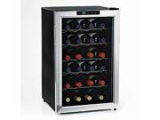Wine Enthusiast Silent 28 Bottle Wine Refrigerator Stainless Steel Trim