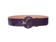 2 Wide High Waist Patent Leather Fashion Round Belt