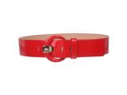 2 Wide High Waist Patent Leather Fashion Round Belt
