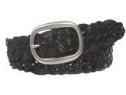 1 1 2 37 mm Womens Oval Braided Woven Leather Belt