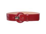 2 Wide High Waist Patent Leather Fashion Round Belt