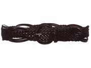 2 50 mm Genuine Leather Braided Woven Belt