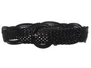 2 50 mm Genuine Leather Braided Woven Belt
