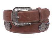 Western Embroidered Stitching Edged Leather Belt