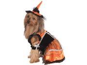 Pet Costume Orange Witch Md