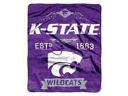 Kansas State Wildcats 50 x60 Royal Plush Raschel Throw Blanket Label Design
