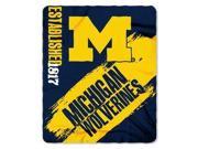 Michigan Wolverines 50x60 Fleece Blanket College Painted Design