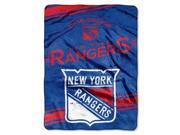 New York Rangers 60 x80 Royal Plush Raschel Throw Blanket Stamp Design