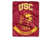 USC Trojans 60 x80 Royal Plush Raschel Throw Blanket Rebel Design