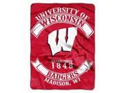 Wisconsin Badgers 60 x80 Royal Plush Raschel Throw Blanket Rebel Design