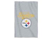 Pittsburgh Steelers 54 x84 Sweatshirt Blanket Script Design