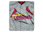St. Louis Cardinals 50 x60 Royal Plush Raschel Throw Blanket Jersey Design