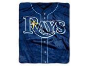 Tampa Bay Rays 50 x60 Royal Plush Raschel Throw Blanket Jersey Design