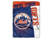 New York Mets 60 x80 Royal Plush Raschel Throw Blanket Strike Design
