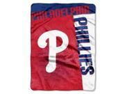 Philadelphia Phillies 60 x80 Royal Plush Raschel Throw Blanket Strike Design