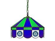 Seattle Mariners MLB 16 Inch Billiards Stained Glass Lamp