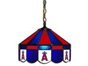 Los Angeles Angels MLB 16 Inch Billiards Stained Glass Lamp