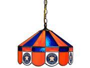 Houston Astros MLB 16 Inch Billiards Stained Glass Lamp