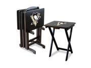 Pittsburgh Penguins NHL TV Tray Set with Rack