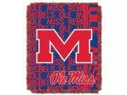 Mississippi College 48x60 Triple Woven Jacquard Throw Double Play Series