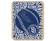 Padres 48x60 Triple Woven Jacquard Throw Double Play Series