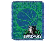 Timberwolves 48x60 Triple Woven Jacquard Throw Double Play Series