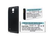 3.85V 6000mAh EMPIRE Extended Battery w NFC Black Cover for SAMSUNG Galaxy Note 4 SM N9100