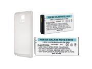 3.85V 6000mAh EMPIRE Extended Battery w NFC White Cover for SAMSUNG Galaxy Note 4 SM N9100