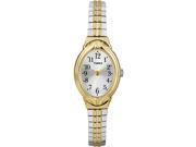 Timex Women s Two Tone Band Oval Case Elevated Classics Dress Watch T2N980
