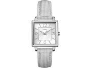 Timex T2P378 Women s Classics Silver Tone Case Textured Leather Strap