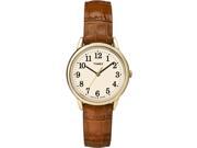 Timex Women s Easy Reader Brown Strap Gold Tone Case Watch TW2P68800