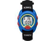 Timex Youth Kids Digital Black Velcro Strap Blue Case StopWatch Watch TW7B99600