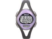 Timex Women s Ironman Sleek 50 Lap Purple Bezel Gray Strap Sports Watch T5E511