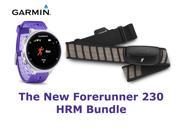 Garmin Forerunner 230 Bundle GPS Watch HRM Heart Rate Monitor Purple Strike Running Sport New