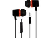 Coby CV E107RD Stereo Earbuds with Mic Headphones CVE107 Red